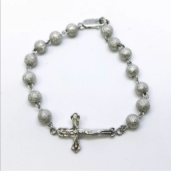 New 14k White Gold Layer On 925 Silver Bracelet